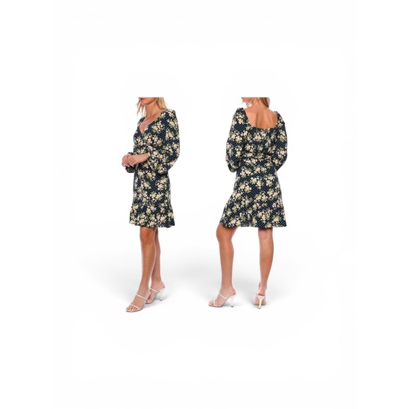 Bytimo Dresses & Skirts - byTiMo‎ New York Blossom Crepe Gather Mini Dress  Floral XS NWT  Babydoll Sexy